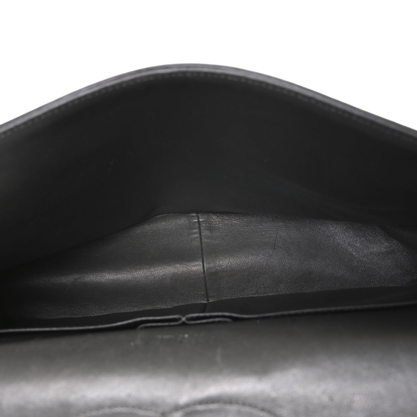 Lambskin Quilted Maxi Double Flap Dark Grey