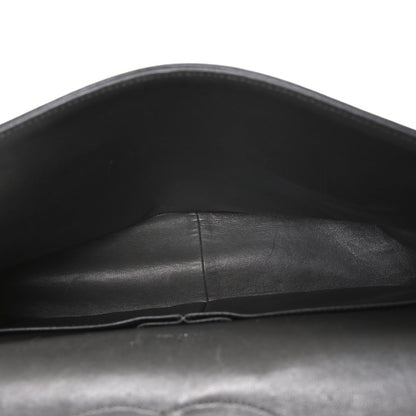 Lambskin Quilted Maxi Double Flap Dark Grey