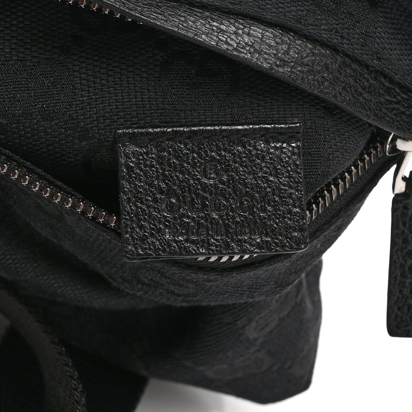 GG Monogram Double Pocket Belt Bag Black