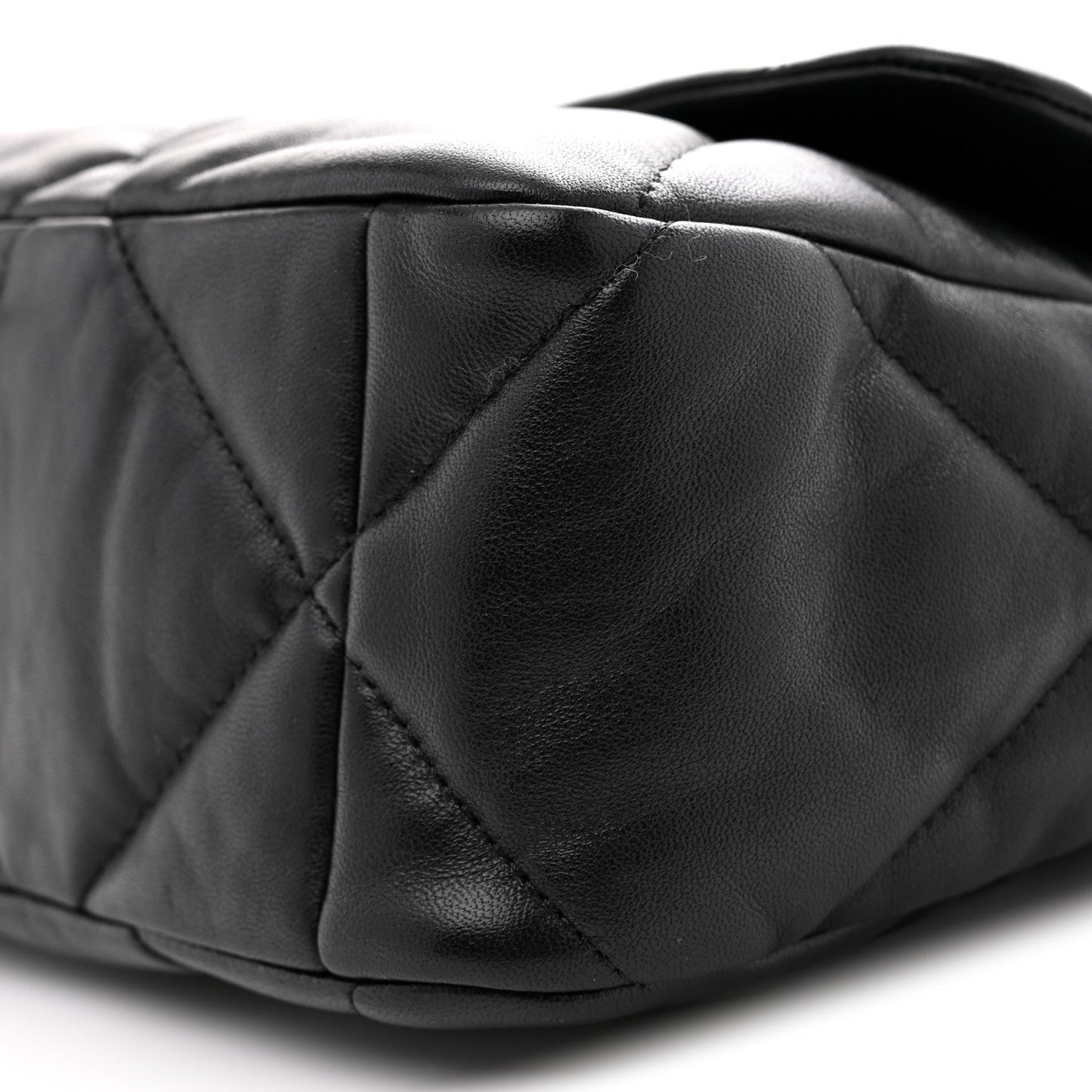 Lambskin Quilted Large Chanel 19 Flap Black
