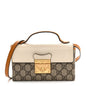 GG Supreme Monogram New Sakai Calfskin Mini Padlock Top Handle Shoulder Bag Beige Ebony Mystic White Sun Oil