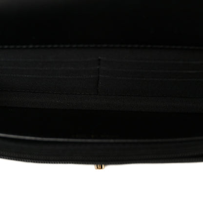 Lambskin Quilted Resin CC Mini Flap Bag Black White