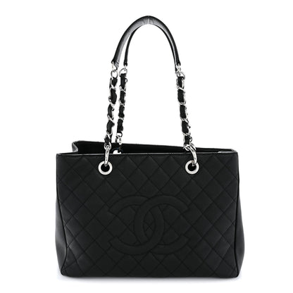 Caviar Quilted Grand Shopping Tote GST Black