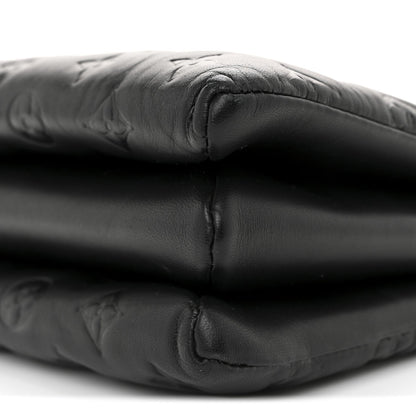 Lambskin Embossed Monogram Coussin PM Black