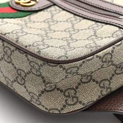 Soft GG Supreme Monogram Medium Ophidia Belt Bag Dark Brown