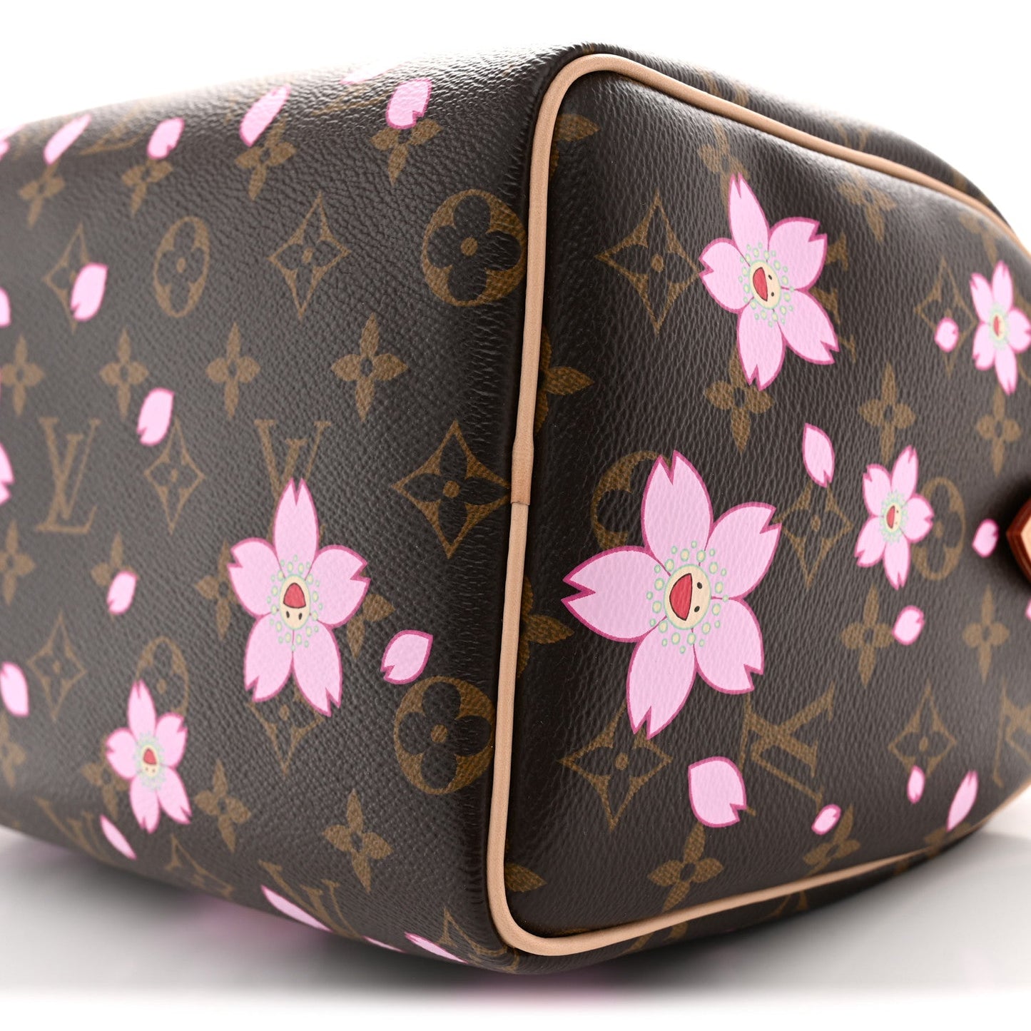 LV X TM Monogram Cherry Blossom Speedy Bandouliere 25 Sakura Brown
