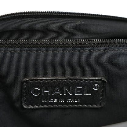 Patent Quilted Large Boy Flap Black