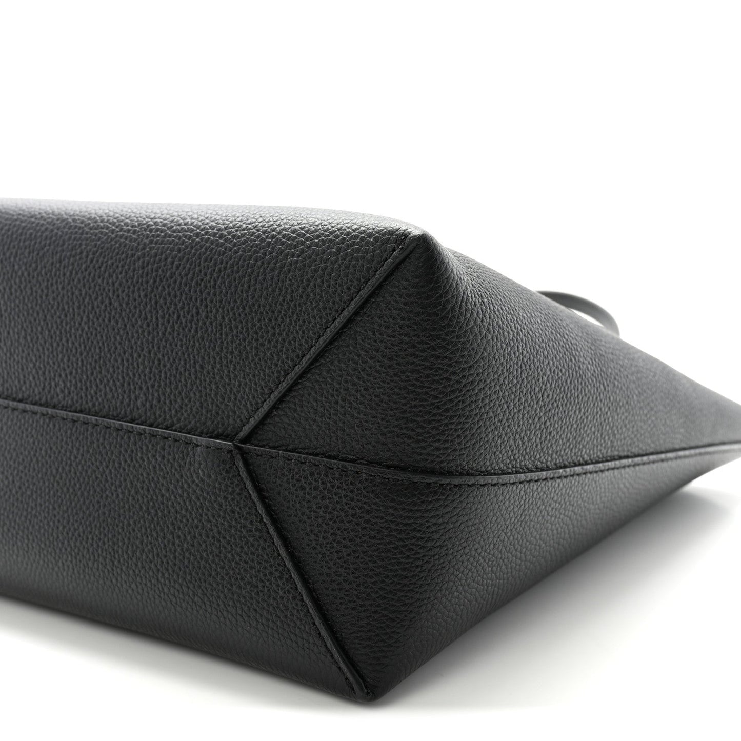 Grained Calfskin Mini Himmel Shopper Tote Black