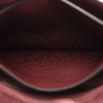 Pebbled Calfskin Rockstud Rolling Wristlet Clutch  Rubin