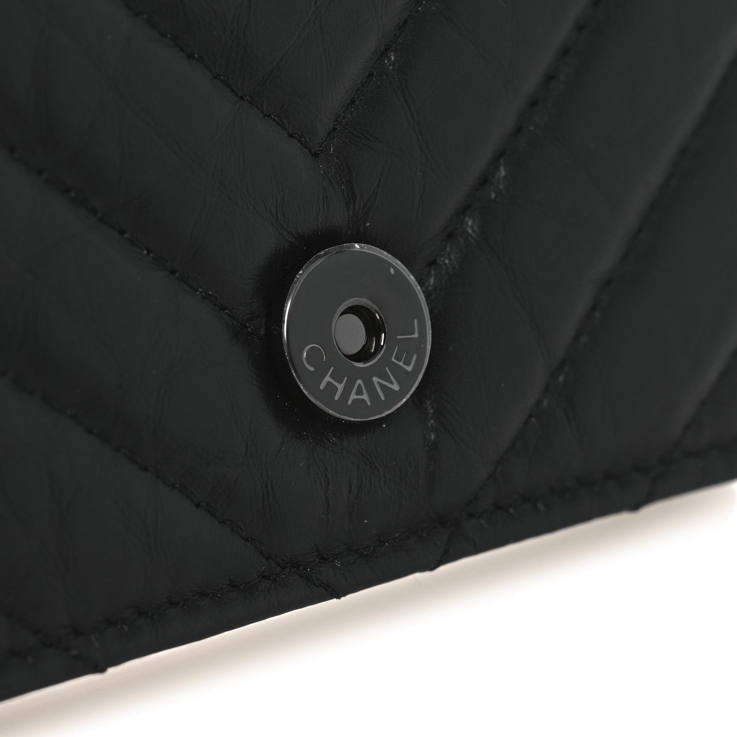Aged Calfskin Chevron Quilted Reissue Belt Bag So Black