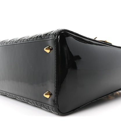 Patent Cannage Medium Lady Dior Black
