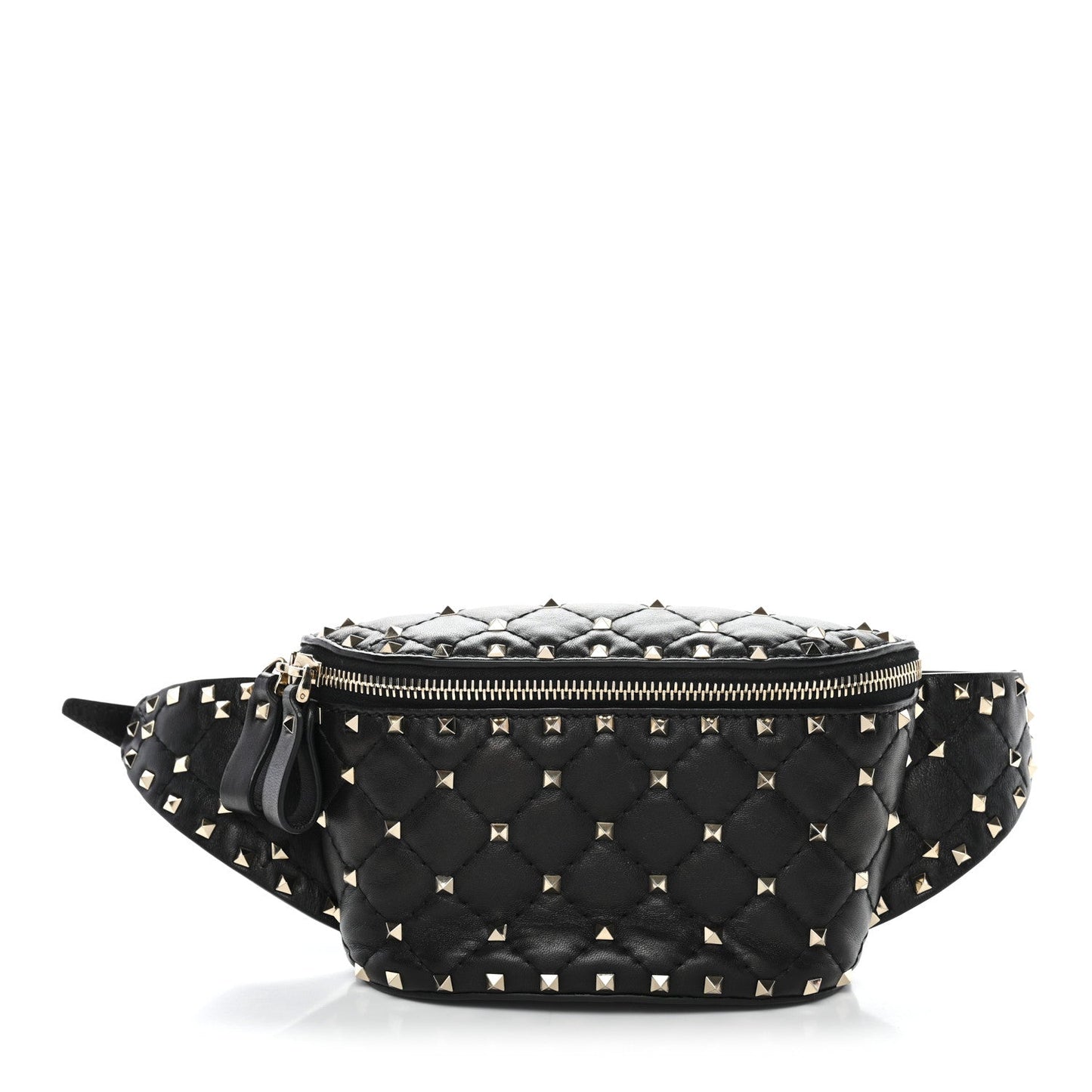 Nappa Rockstud Spike Belt Bag 85 Black
