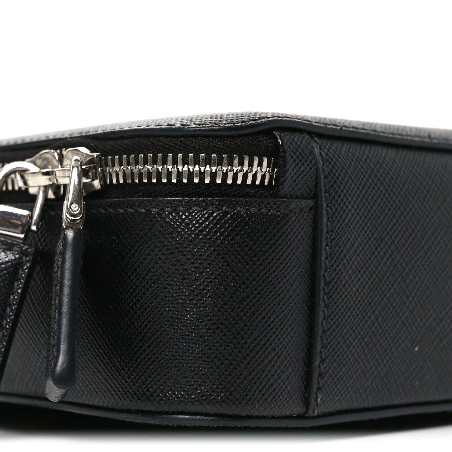 Saffiano Travel Medium Brique Crossbody Bag Black
