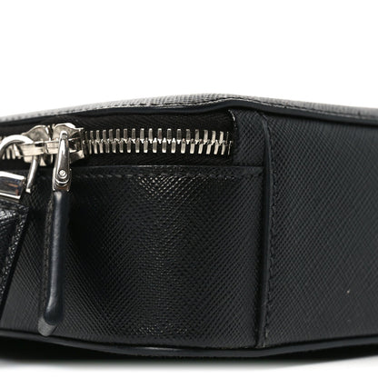 Saffiano Travel Medium Brique Crossbody Bag Black