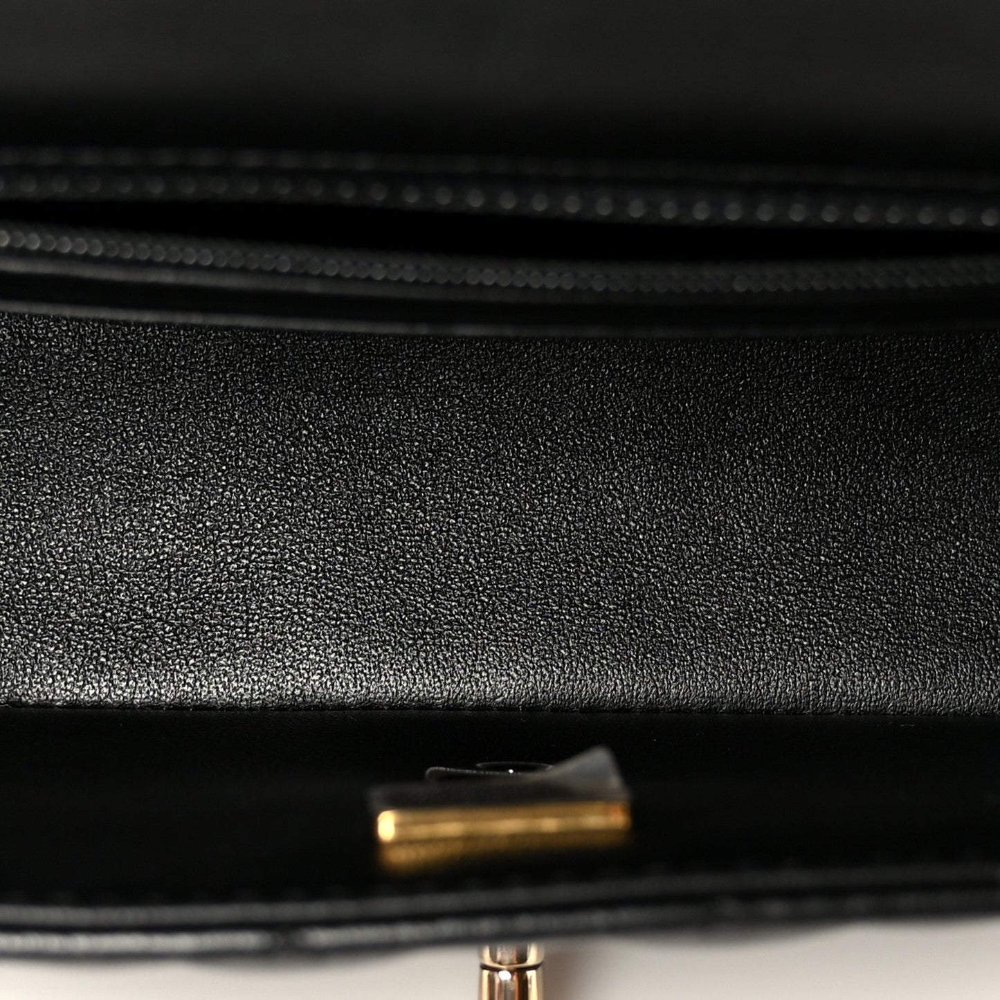 Lambskin Quilted Mini Rectangular Flap Black