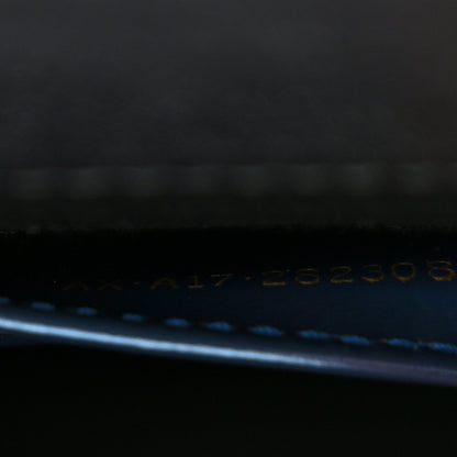 Metallic Calfskin Serpenti Forever Top Handle Blue