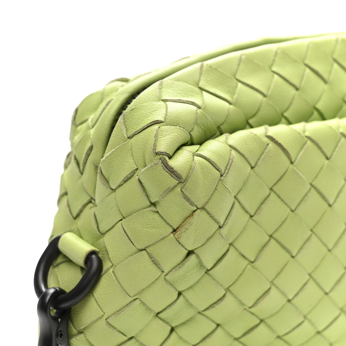 Nappa Intrecciato Small Camera Bag Acid Kiwi