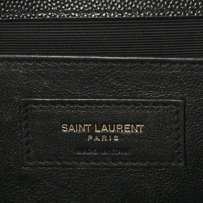 Grain De Poudre Textured Mixed Matelasse Triquilt Medium Monogram Satchel Black