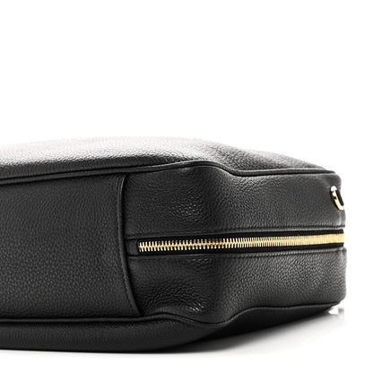 Vitello Daino Soft Large Top Handle Bag Black