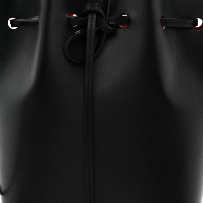 Calfskin Mini Bucket Bag Black Flamma