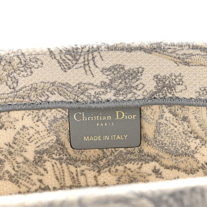 Canvas Embroidered Medium Dioriviera Toile De Jouy Book Tote Gray