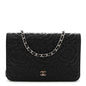 Caviar Camellia Embossed Wallet On Chain WOC Black