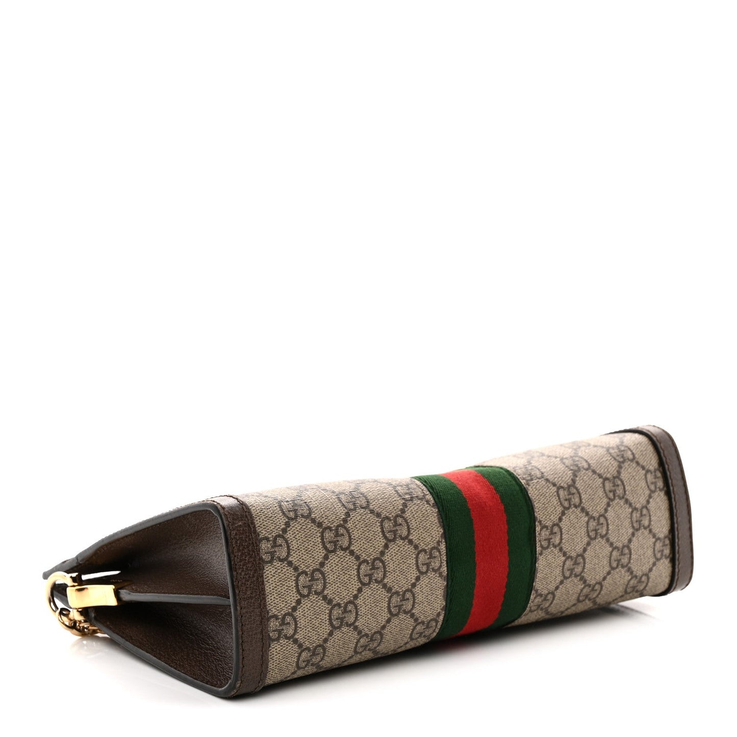 GG Supreme Monogram Web Small Ophidia Chain Shoulder Bag Brown