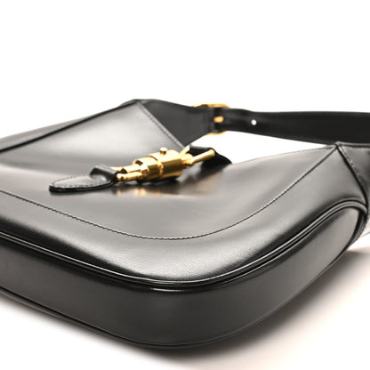 Boarded Dyana Lux Calfskin Small Jackie 1961 Hobo Black