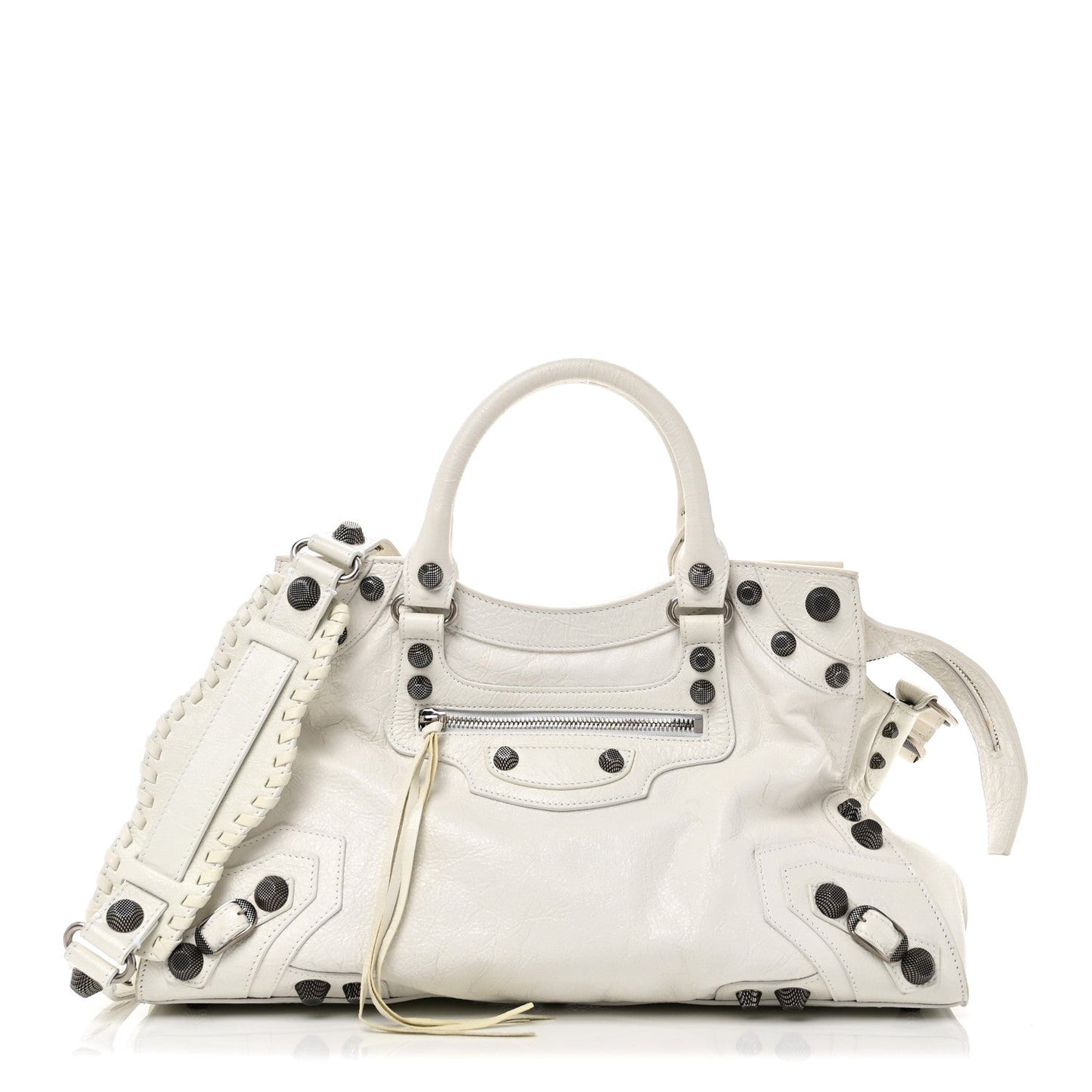 Agneau Arena Neo Cagole City Handbag Optic White
