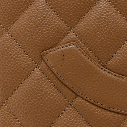 Caviar Quilted Medallion Tote Beige