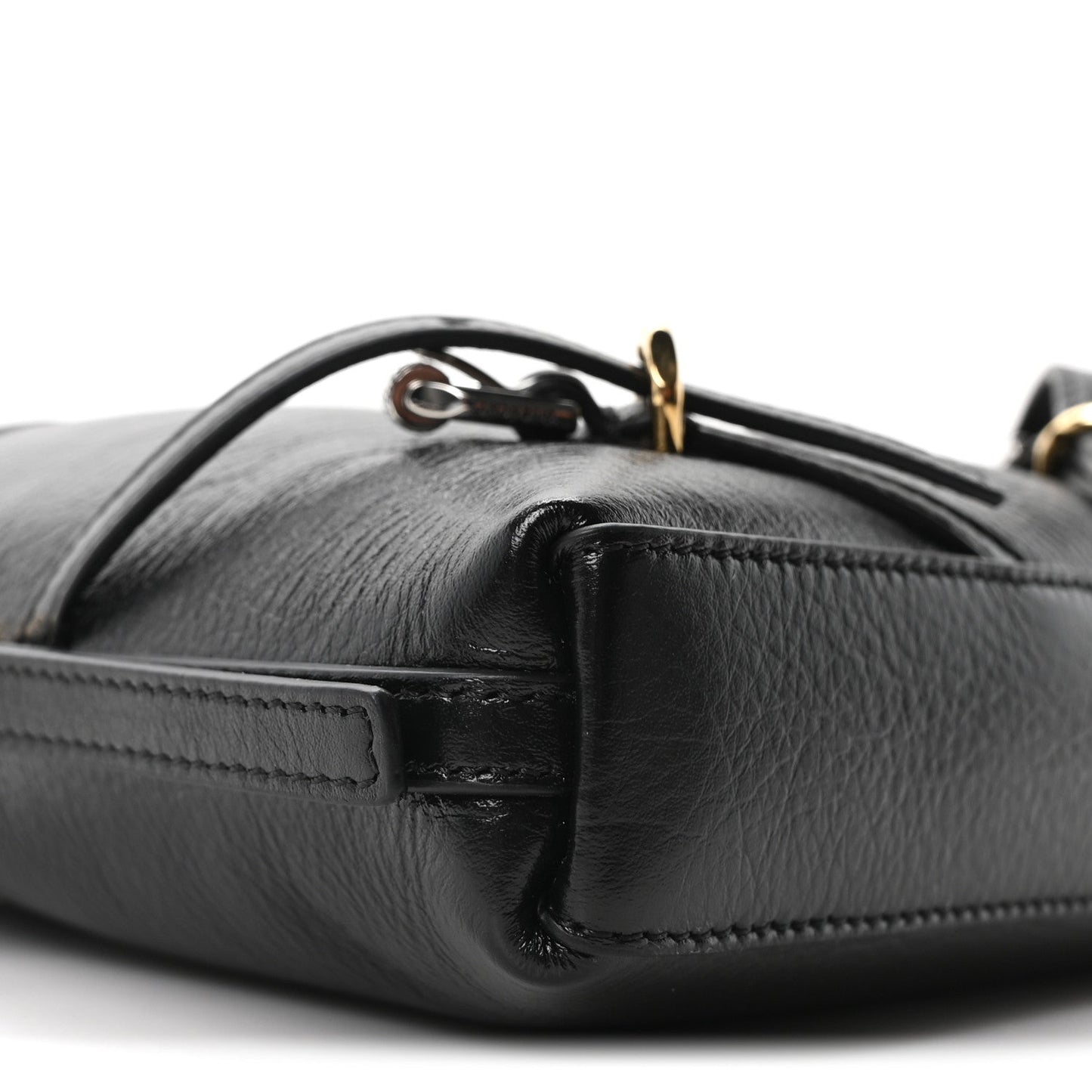 Tumbled Calfskin Nano Voyou Bag Black