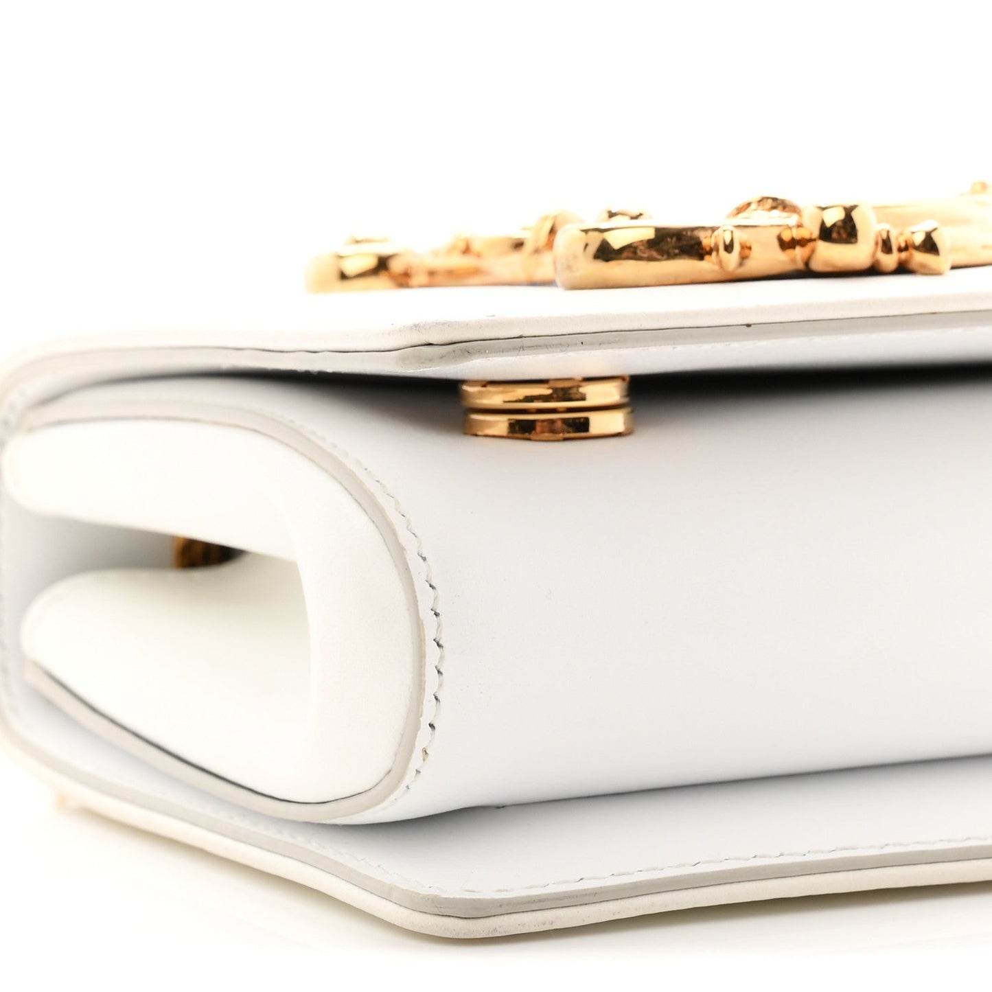 Calfskin DG Girls Phone Shoulder Bag White