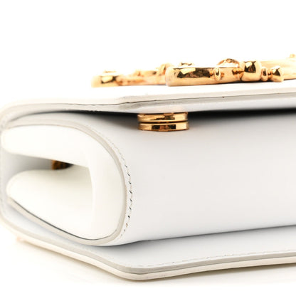 Calfskin DG Girls Phone Shoulder Bag White
