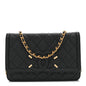 Caviar Quilted CC Filigree Wallet On Chain WOC Black