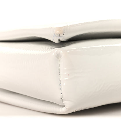 Naplak Patent Calfskin Monochrome Small Loubi54 Shoulder Bag White