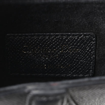 Grained Calfskin Mini Saddle Bag Black