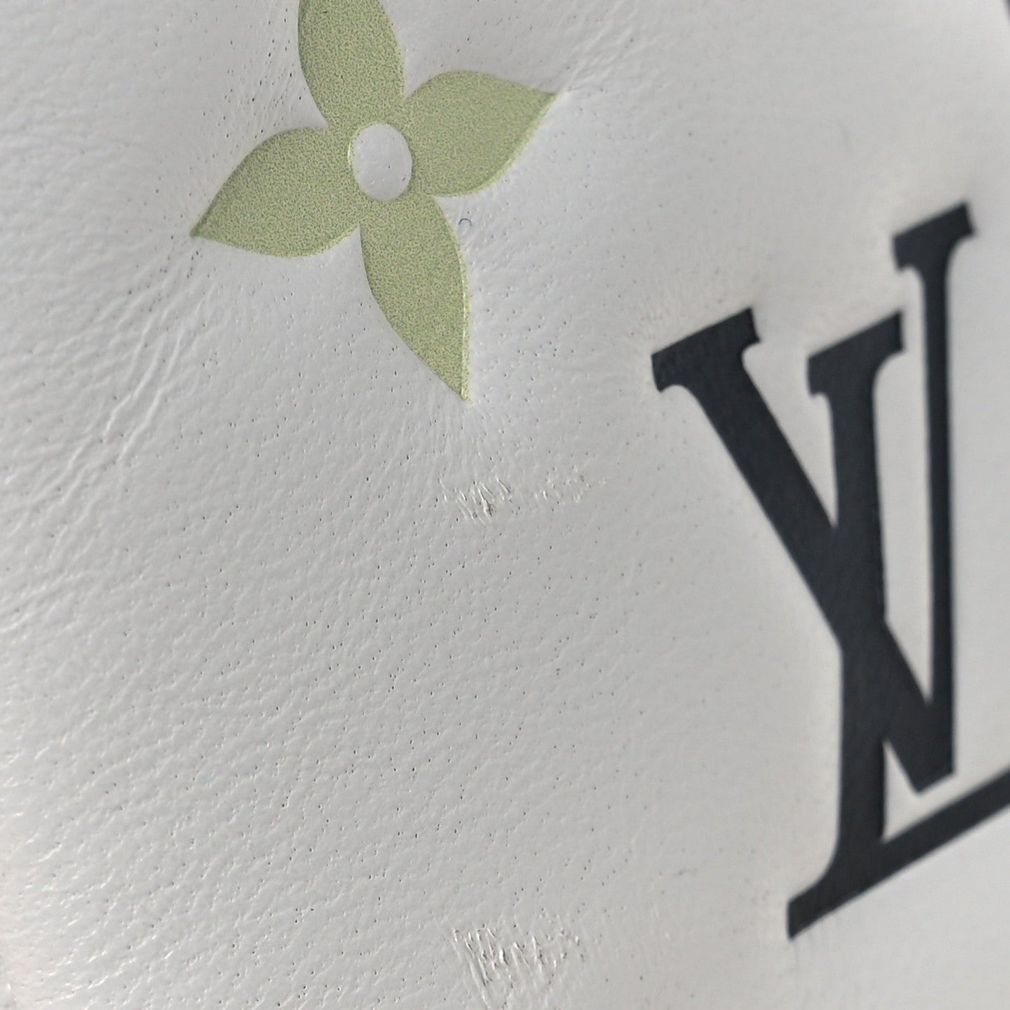 LV x TM Lambskin Embossed Monogram Coussin PM White Multicolor