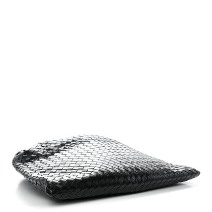 Calfskin Intrecciato Large Hop Black