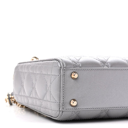 Lambskin Cannage Mini Lady Dior Grey