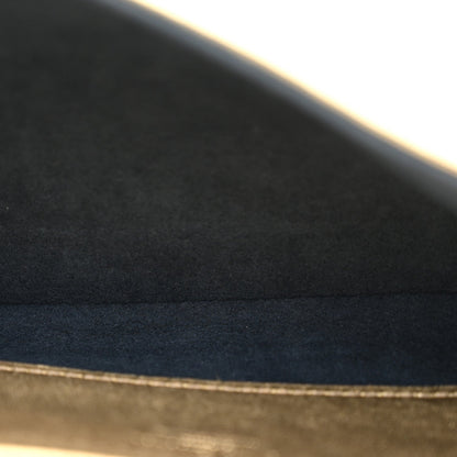 Metallic Lambskin Embossed Monogram Pochette Coussin Gold