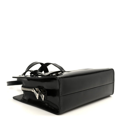 Spazzolato Mini Re-Edition 1995 Double Handle Handbag Black