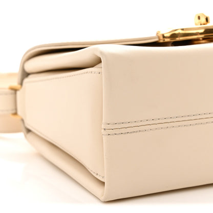 High Gloss Calfskin Lana Small Top Handle Eggshell