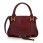 Calfskin Medium Marcie Satchel Stormy Red