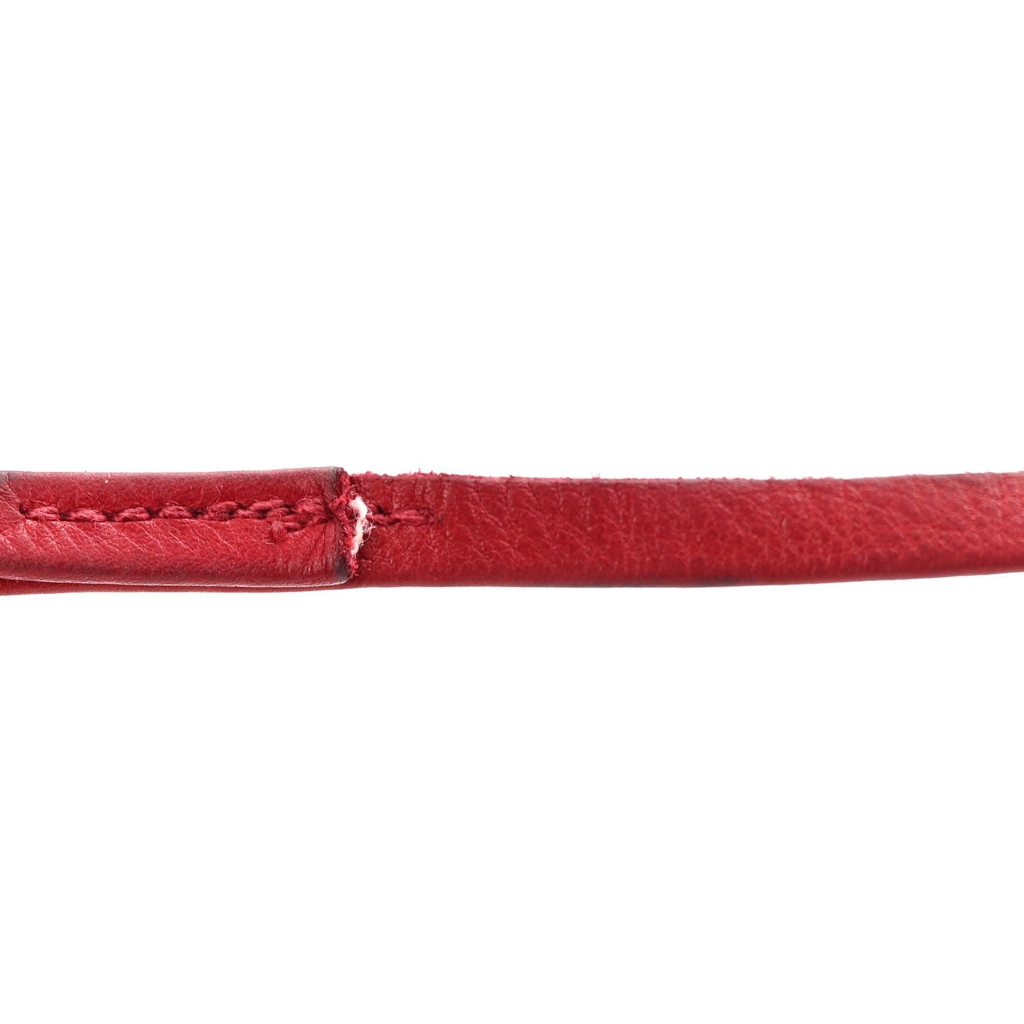 Lambskin Diamond Stitched CC Drawstring Shoulder Bag Red