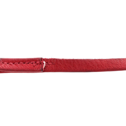 Lambskin Diamond Stitched CC Drawstring Shoulder Bag Red