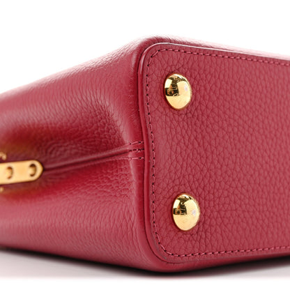 Taurillon Embellished Flower Capucines BB Dark Pink