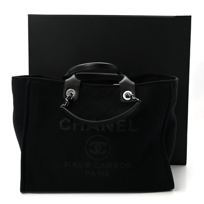 Mixed Fibers Medium Deauville Tote Black