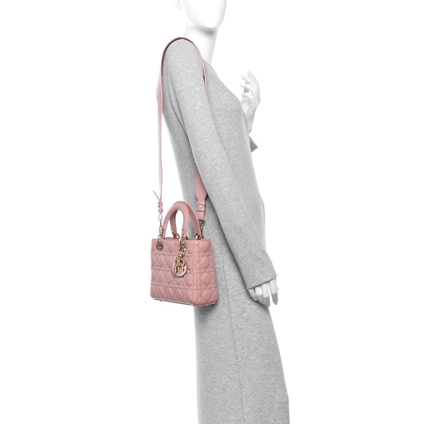 Lambskin Cannage Small My ABCDior Lady Dior Pink