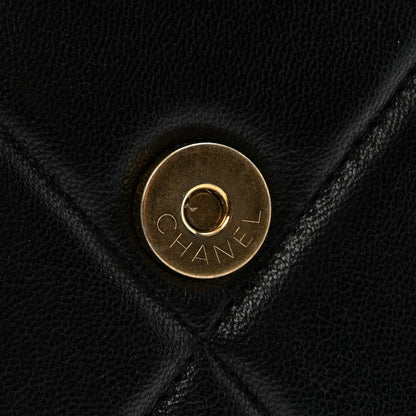 Lambskin Quilted Chanel 19 Wallet On Chain WOC Black