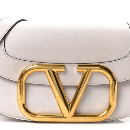 Smooth Calfskin Supervee Shoulder Bag Optic White